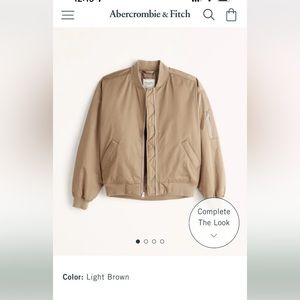 Abercrombie & Fitch Tan Bomber Jacket